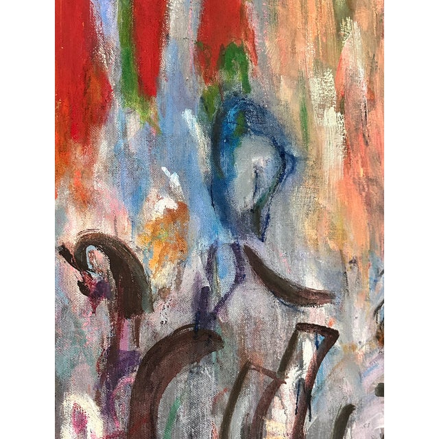 Red Framed Modern Abstract Painting by Roderick Coles For Sale - Image 8 of 12