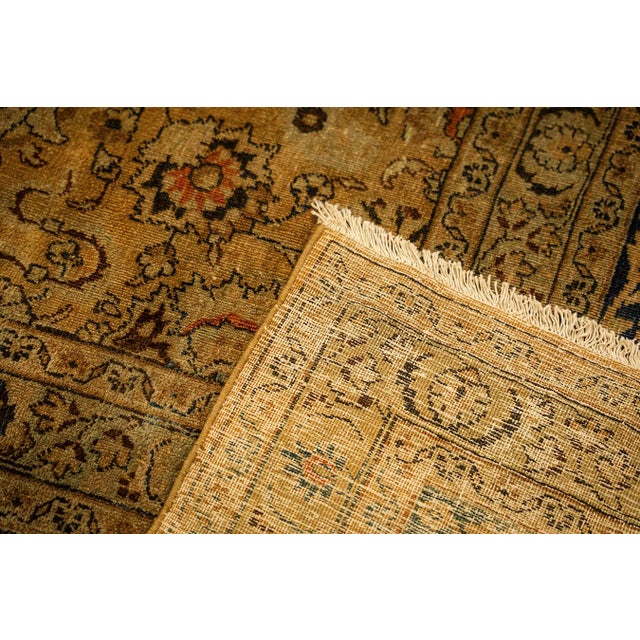Textile 1900s Beige Classic Khorasan Designs Antique Knotted Wool Persian Mashad Rug For Sale - Image 7 of 9