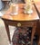 Mid 20th Century Pair of Baker Furniture Inlaid Demi-Lune Side Tables With Brass Ring Pulls & Drop-Leaves: Pembroke Tables For Sale - Image 9 of 9