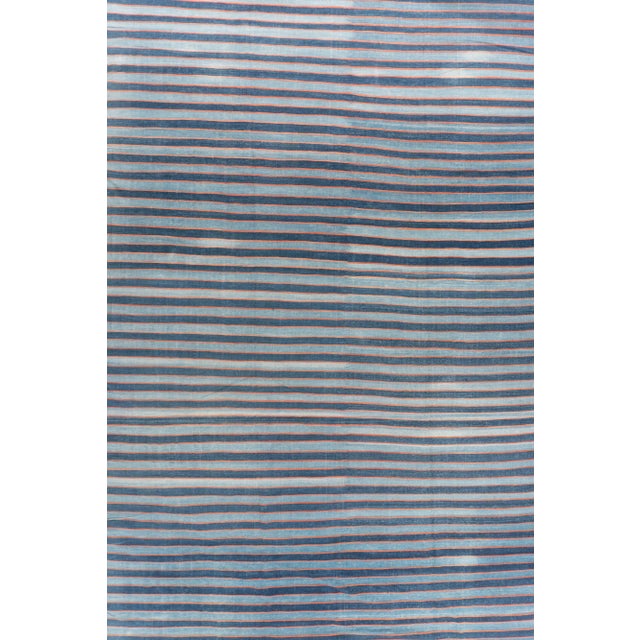 It is difficult to find a Dhurrie of this size and this is a very special piece with its attractive and modern look. A...