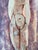 Mid to Late 20th Century oil on masonite of standing nude female figure in abstracted cubist style. Palette of lavender,...