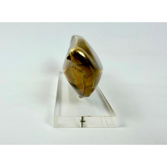 Mid-Century Greek Bronze Dove Sculpture, 1960s For Sale - Image 4 of 11