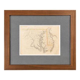Delaware & Maryland Original Map by Luke Drury, 1822 For Sale