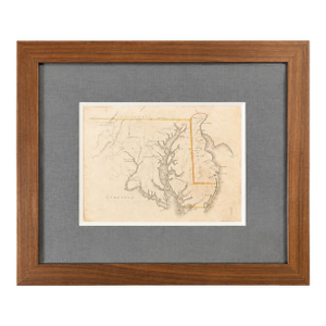 Delaware & Maryland Original Map by Luke Drury, 1822