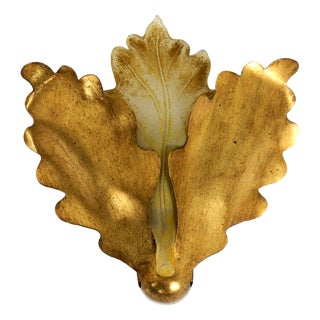 Vintage Gold-Plated Glass and Metal Wall Lamp by Banci Firenze, Italy, 2000s For Sale
