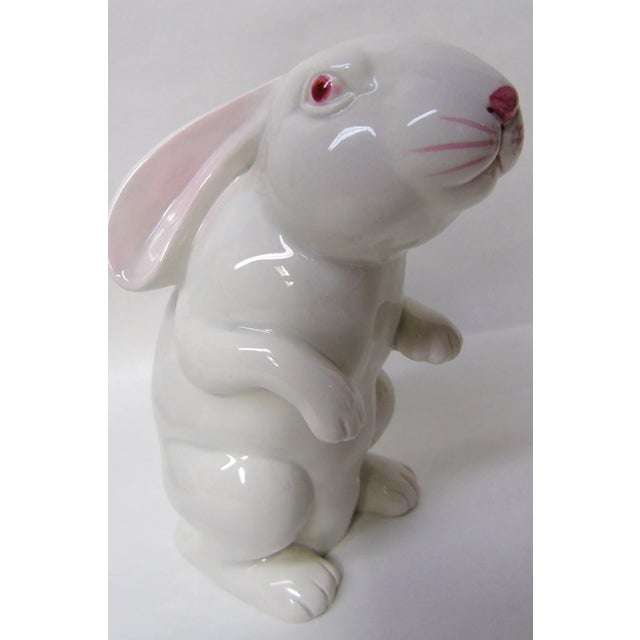 Vintage Fitz & Floyd Japan White Easter Rabbit Figurines-Set of 3 For Sale In Dallas - Image 6 of 6