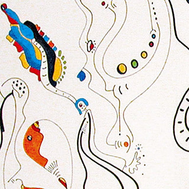 Spring Mischief – Oil Markers on Unstretched Canvas, 44 X 73 In For Sale - Image 4 of 9