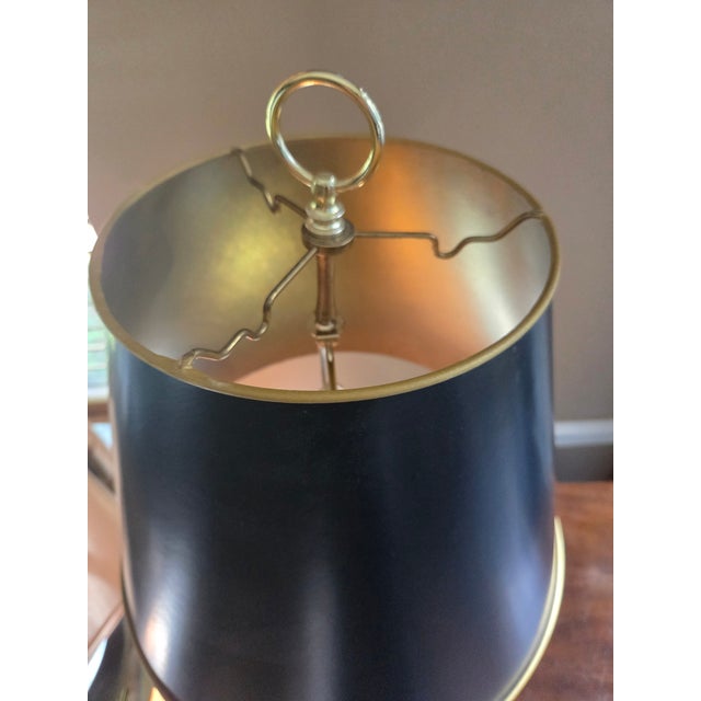 Vintage Brass Horn-Shaped Lamp Table Lamp For Sale - Image 11 of 13