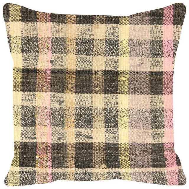 Mid-Century Modern 1960s Turkish Hemp Pillow For Sale - Image 3 of 3