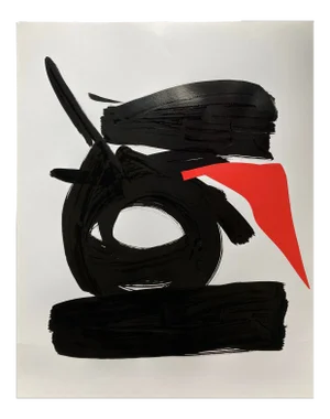 Original Abstract Ink/Collage on Paper by Erik Sulander 22x28