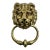 Antique English Brass Lion Door Knocker For Sale