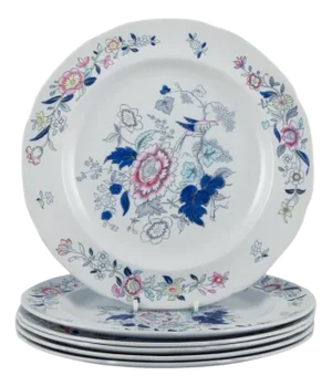 Dinner Plates in Faience from Copeland/Spode, England, 1930s, Set of 6