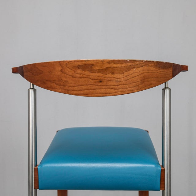 Vintage Leather Dining Chairs, Italy, 1990s, Set of 4 For Sale - Image 10 of 11