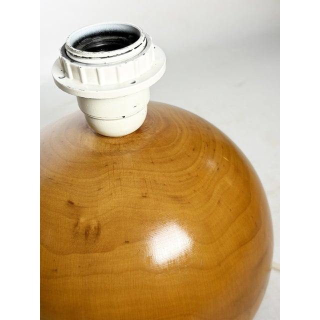 Wooden Ball Lamp, France, 1980 For Sale - Image 4 of 12