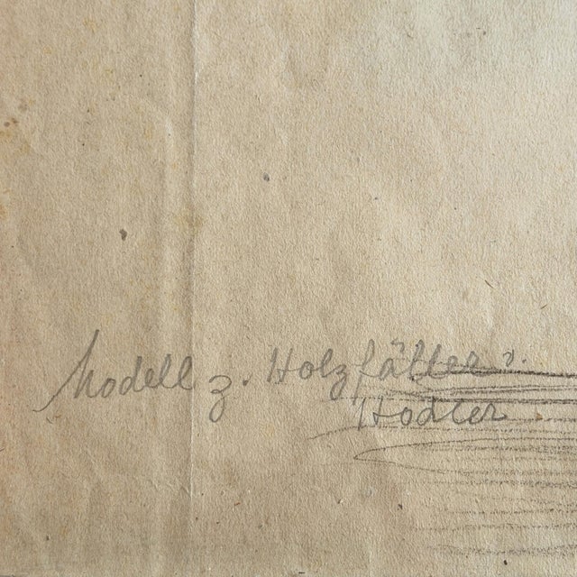 Framed 19th Century Male Figure Drawing After Ferdinand Hodler For Sale - Image 11 of 11