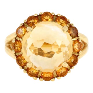 Ippolita Citrine 18k Yellow Gold Cocktail Ring Size 7 For Sale
