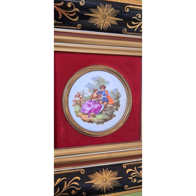 Small Limoges Paintings by Fragonard, 1965, Set of 2 For Sale - Image 9 of 10