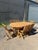Wood Teak Extendable Garden Table in Oval and Folding Chairs, Set of 7 For Sale - Image 7 of 11