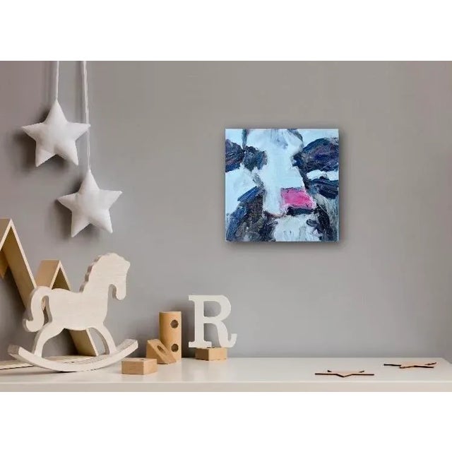 Abstract Abstract Cow Oil Painting For Sale - Image 3 of 10