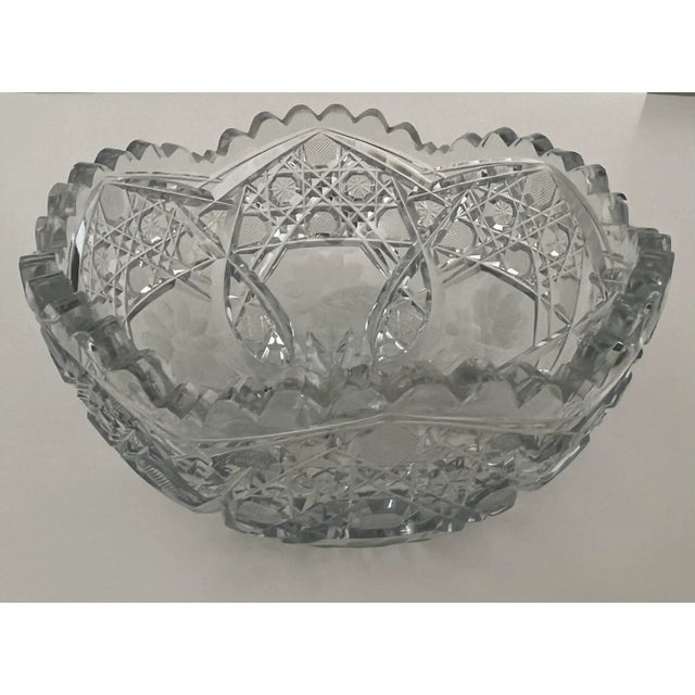 Believed to be from the American Brilliant Period and the Daisy & Harvard pattern. With sharp, deep cuts, a cane cut...