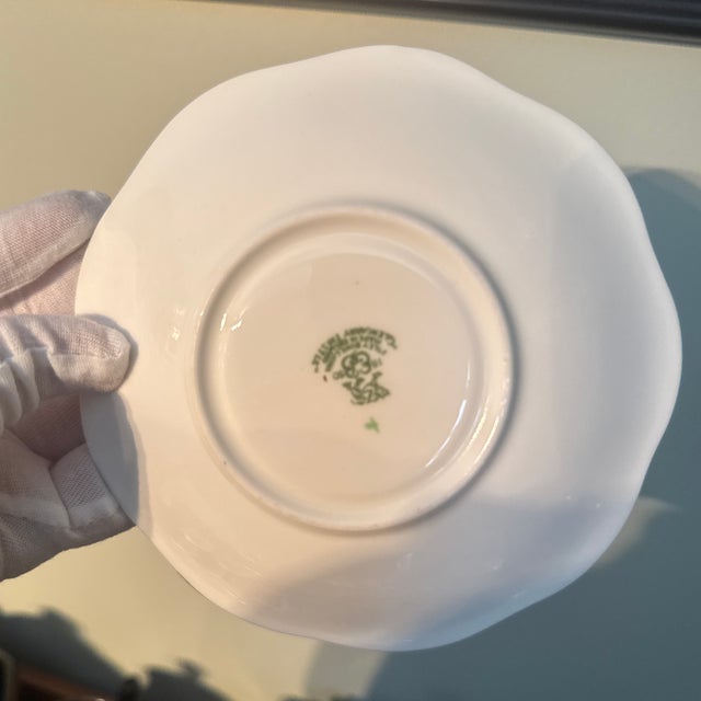 1950s 1950s e.b. Foley (Foley China) Fine Bone China Teacup Trio - “Glengarry Thistle” For Sale - Image 5 of 5
