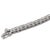 Vintage Round Brilliant and Baguette Cut Diamond 18k White Gold Tennis Bracelet For Sale - Image 4 of 6