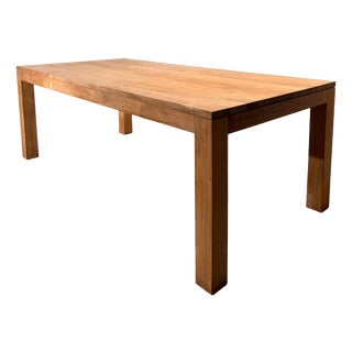 Large Vintage Teak Dining Table For Sale