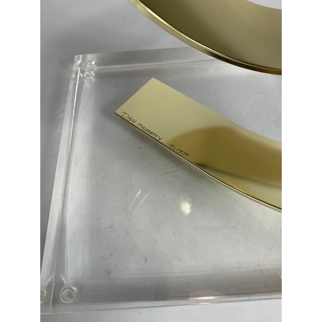 Metal Late 20th Century Abstract Gold Aluminum Ribbon Sculpture by Dan Murphy For Sale - Image 7 of 9