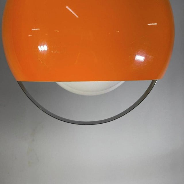 Black Space Age FHD00480-1 Spherical Orange Chandelier with Chrome Accents, 1970s For Sale - Image 8 of 18