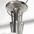 Pair of Art Deco Hexagonal Frosted Glass & Nickeled Bronze Chandeliers by Degue For Sale In New York - Image 6 of 18