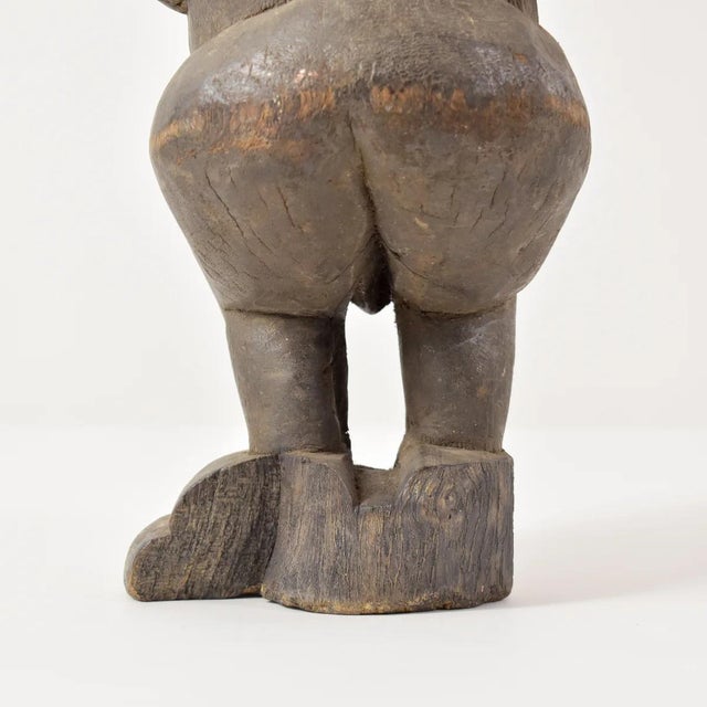 Brown Early 20th Century Moba Standing Wood Figure Togo For Sale - Image 8 of 12
