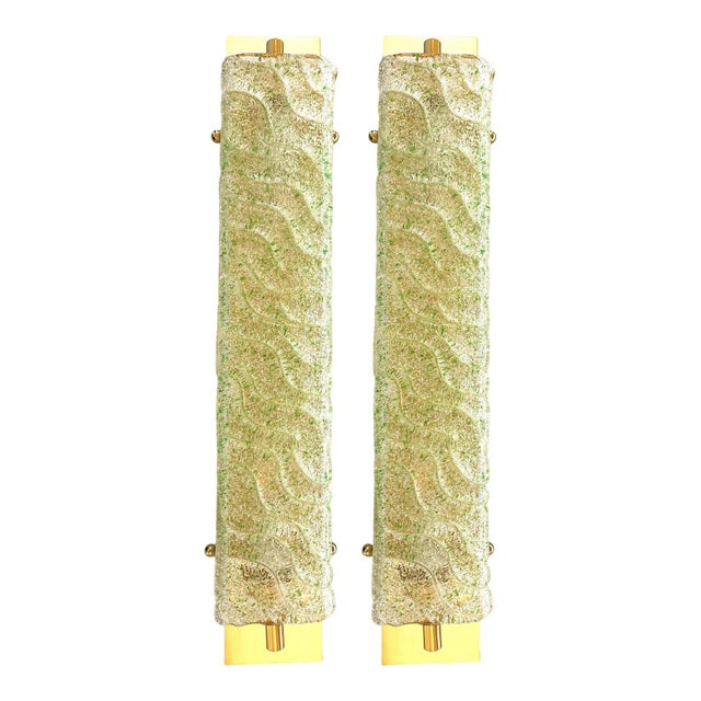 24K Gold Wall Sconces with Green Graniglia Murano Glass by Simoeng for Simoeng, Set of 2 For Sale - Image 9 of 9
