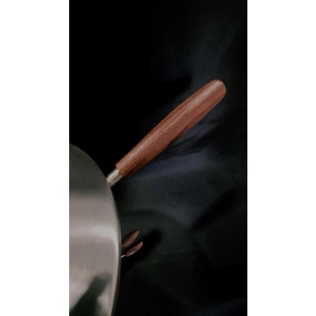 Vintage Mid-Century Modern Stainless Steel & Teak Chafing/Fondue Set - 6 Pc For Sale - Image 16 of 17