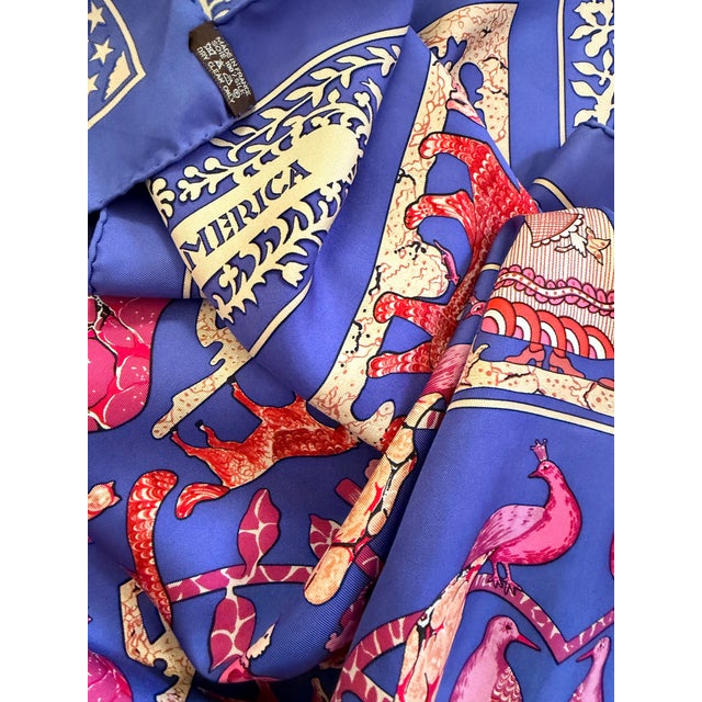 Hermès Early America 1 Silk Scarf 1981 Designed by Françoise De La Perriere For Sale - Image 11 of 12