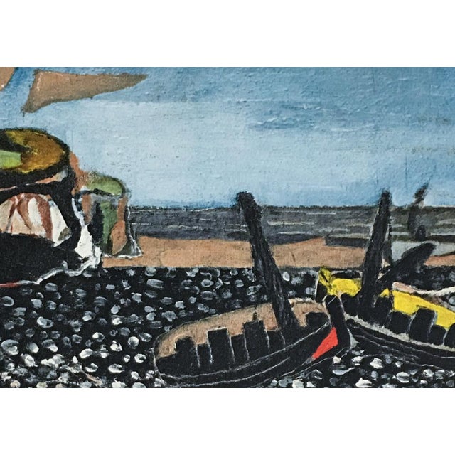 1970s Modern Georges Braque Lithograph "Barques Bleues" Limited Edition For Sale - Image 5 of 6