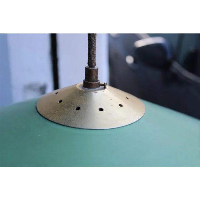 Italian UFO Chandelier in Metal and Acrylic Glass, 1950, in Very Good conditions. Designed 1950 to 1959 Up to 250V...