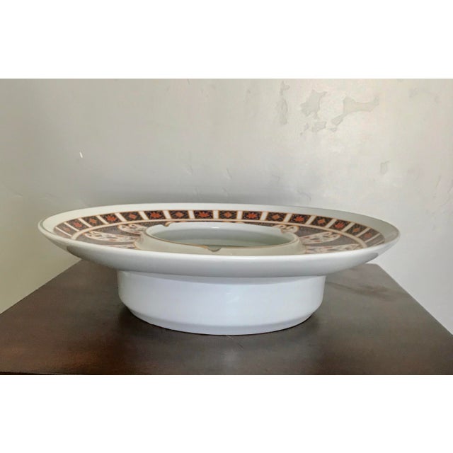 Large Japanese Ceramic Centerpiece Deep Bowl For Sale - Image 4 of 6