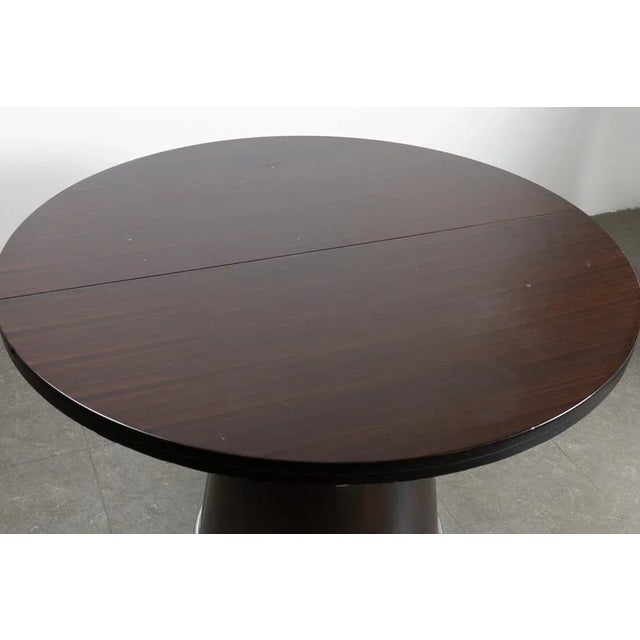 Round Extendable Dining Table, 1970s For Sale - Image 4 of 9