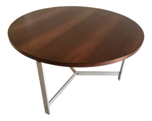 Rare 1960s Rosewood & Aluminum Table by Jørgen Kastholm & Preben Fabricius – Danish Modern Design