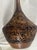 1960s Mid-Century Modern Sculptural Teardrop Cork and Walnut Table Lamp With Original Pleated Shade For Sale - Image 10 of 13