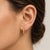 Vintage 14k Gold Ribbed Hoop Earrings, Pair For Sale - Image 9 of 9