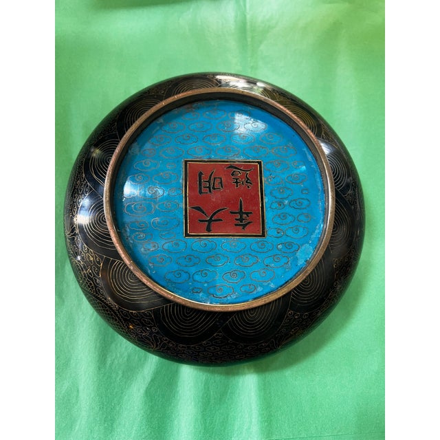 Up for consideration is a beautiful vintage Chinese republic period cloisonné brush washer. This would look lovely in your...