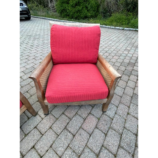 Gloster Anassa Outdoor Teak Wood Double Caned Patio Set Chairish