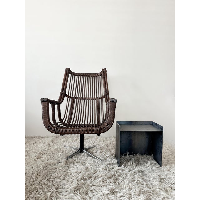 Vintage Hungarian Rattan Lounge Chair, 1986 For Sale - Image 6 of 8