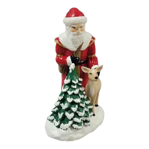 Christmas Santa With Reindeer and Tree Table Night Light Lamp