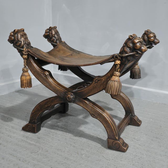 Walnut X Framed Stool, 1880s For Sale - Image 16 of 16
