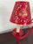 Metal 1950s Jean Royère-Inspired Crimson 5-Light Chandelier For Sale - Image 7 of 8