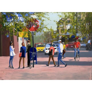 Bucktown Afternoon Figurative Oil Painting For Sale
