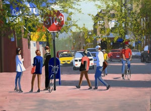 Bucktown Afternoon Figurative Oil Painting