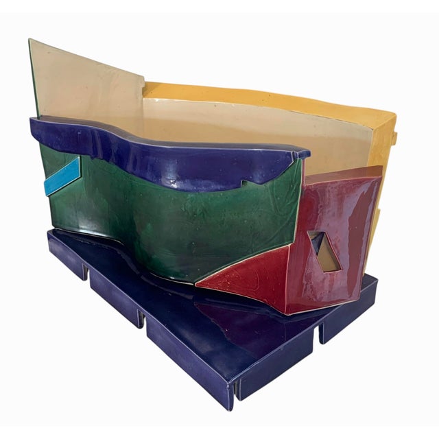 Ceramic Judith Solomon Ceramic Vessel on Base For Sale - Image 7 of 10